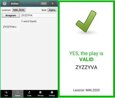 NASPA Zyzzyva Mobile android App screenshot 0